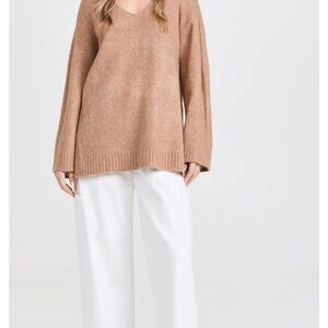 Z SUPPLY Women's Modern Sweater Tan V-Neck Sweater